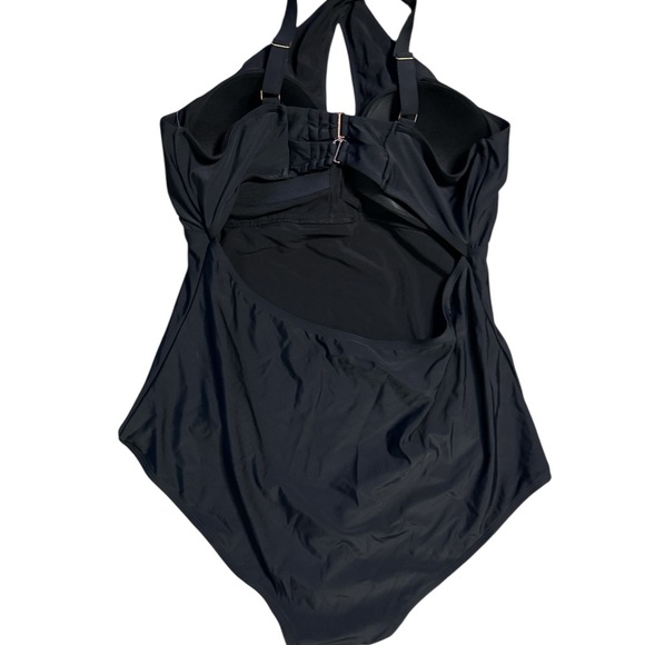 LYSA Swim One-Piece Swimsuit – Black, Size 2X – Halter Style with Back Support - Picture 4 of 5